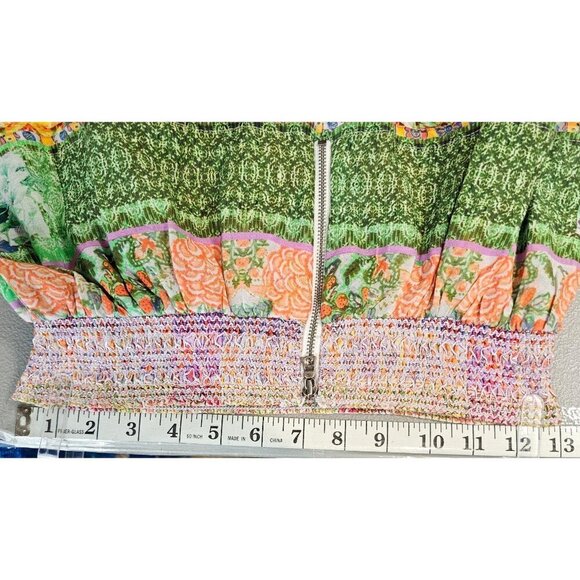 Alice + Olivia Womens 2 Jojo Printed Tiered Ruffle Boho Miniskirt NWT - Picture 9 of 14